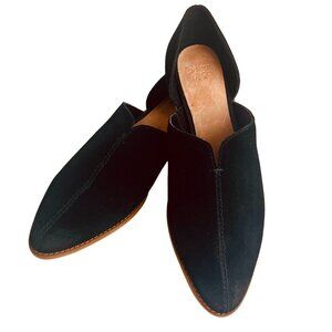 Frye and Co. Women's Fenn D'Orsay Black Suede Slip-On Loafers Size 8 M